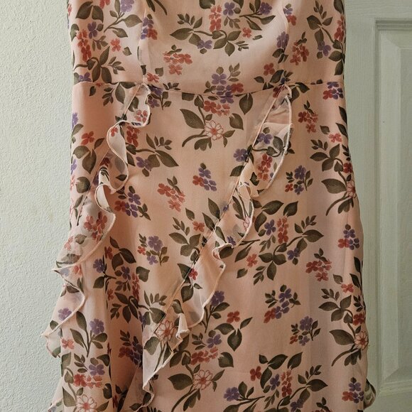 Coldwater Creek Boho Special occasion Romantic floral tier ruffle dress 10P - Picture 3 of 7
